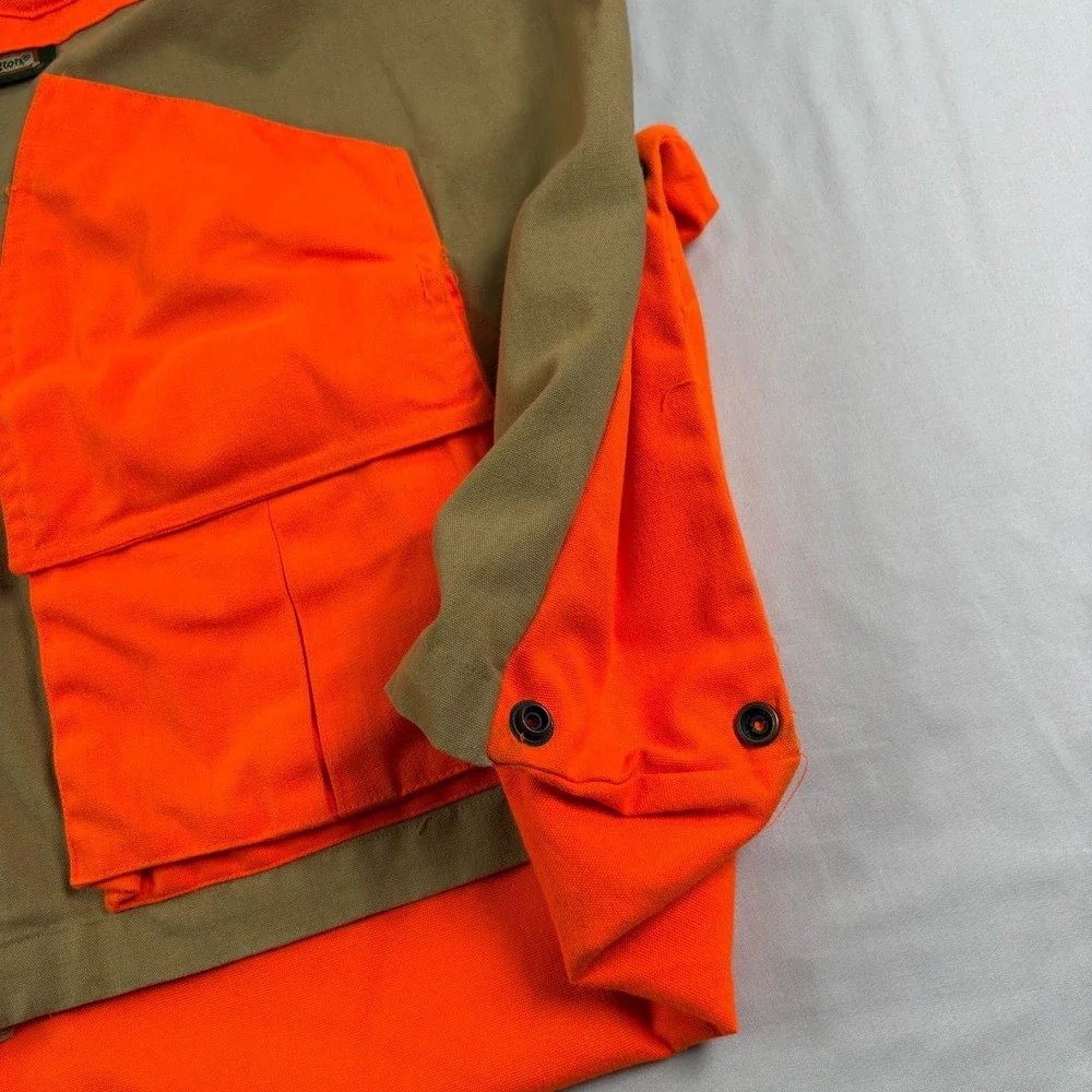 Remington Jacket Mens 2XL Orange Brown Hunting Outdoor Collared